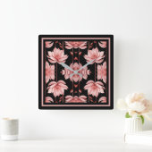 Rosa Lotus Classic Quadratische Wanduhr (Zuhause)