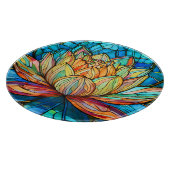 Rosa Lotus-Farbglas Schneidebrett (Ecke)