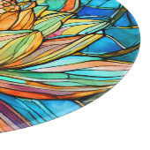 Rosa Lotus-Farbglas Schneidebrett (Ecke)