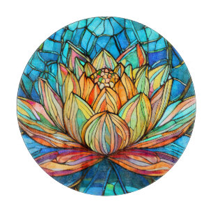 Rosa Lotus-Farbglas Schneidebrett