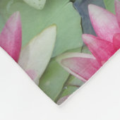 Rosa Lotus Fleecedecke (Ecke)