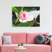 Rosa Lotus Fotografie drucken Leinwanddruck (Insitu (Wohnzimmer))
