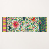 Rosa Lotus Garden Yogamatte (Vorderseite (Horizontal))