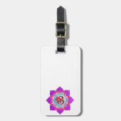 Rosa Lotus Gepäckanhänger (Vorderseite vertikal)