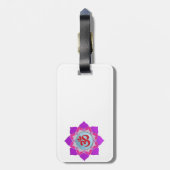 Rosa Lotus Gepäckanhänger (Rückseite vertikal)