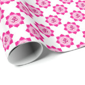 Rosa Lotus Geschenkpapier (Rolleneckpunkt)