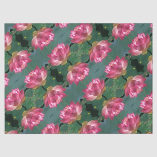 Rosa Lotus - Gewebepapier Seidenpapier (Vorderseite)