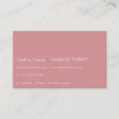 Rosa Lotus - Heilenergie Visitenkarte (Rückseite)