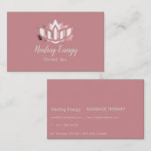 Rosa Lotus - Heilenergie Visitenkarte (Vorne/Hinten)