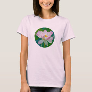 Rosa Lotus im Kreis-T-Shirt #2521 T-Shirt