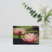 Rosa Lotus in den Ölen ACEO Visitenkarte (Stehend Vorderseite)