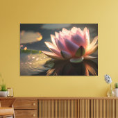 Rosa Lotus in der Leinwand des Morgens (Insitu (Wohnzimmer))
