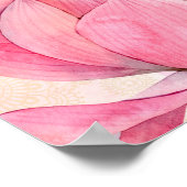 Rosa lotus Indischer Begrüßungsschild Poster (Ecke)