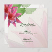 Rosa Lotus Invitation 5,25 x 5,25 Einladung (Vorne/Hinten)