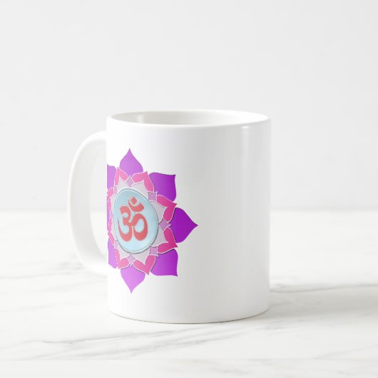Rosa Lotus Kaffeetasse (Vorderseite Links)