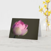 Rosa Lotus-Karte Karte (Gelbe Blume)