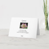 Rosa Lotus-Karte Karte (Rückseite)