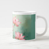 Rosa Lotus-Kunstwerk Jumbo-Tasse (Rechts)