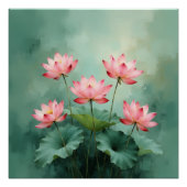 Rosa Lotus-Kunstwerk Poster (Vorderseite)