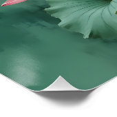 Rosa Lotus-Kunstwerk Poster (Ecke)