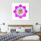 Rosa Lotus Leinwanddruck (Insitu (Schlafzimmer))