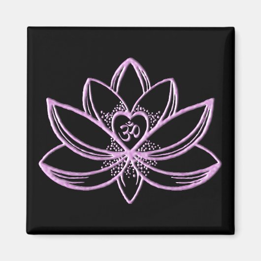 Rosa Lotus Magnet (Vorne)