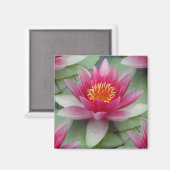 Rosa Lotus Magnet (Vorderseite/Rückseite)