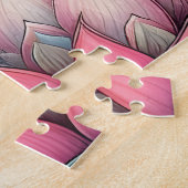 Rosa Lotus-Mandala-Elefant Puzzle (Seite)