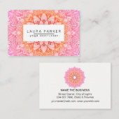 Rosa Lotus Mandala Yoga Medizin Holistisch Visitenkarte (Vorne/Hinten)