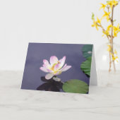 Rosa Lotus mit Drache-Fliege Karte (Gelbe Blume)