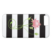 Rosa Lotus Modernes Stripteppich Case-Mate iPhone Hülle (Rückseite (Horizontal))