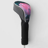 Rosa Lotus Monogram Golf Head Cover Headcover (angewinkelt)