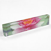 Rosa Lotus Namensplakette