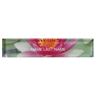 Rosa Lotus Namensplakette