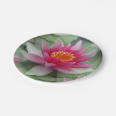 Rosa Lotus Pappteller (Schrägansicht)