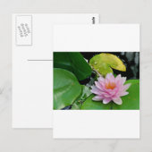 Rosa Lotus Postkarte (Vorne/Hinten)