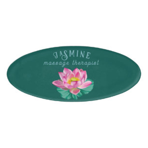 Rosa Lotus   Salon, Massagetherapeut Namenschild