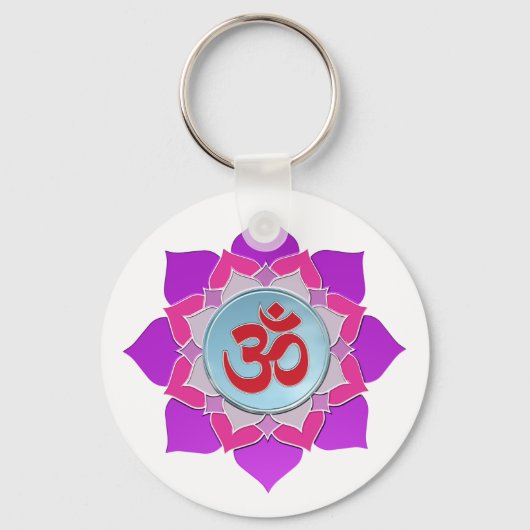 Rosa Lotus Schlüsselanhänger (Vorderseite)