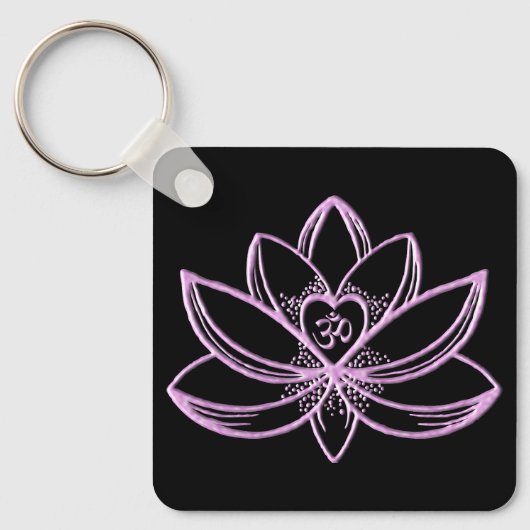 Rosa Lotus  Schlüsselanhänger (Vorderseite)