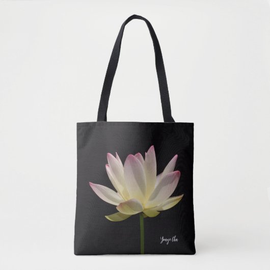 Rosa Lotus-Schultertasche Tasche (Vorderseite)