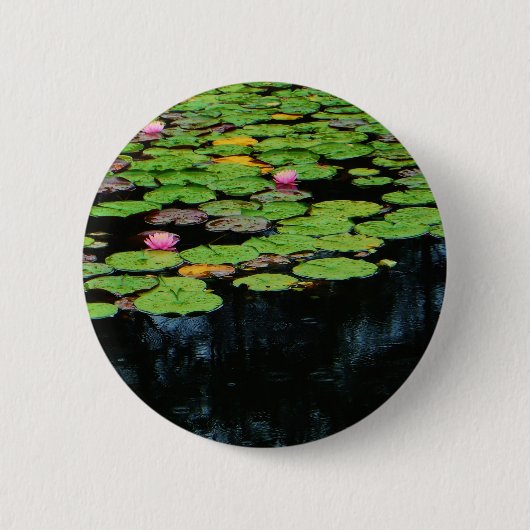 Rosa Lotus schwarz Button (Vorderseite)