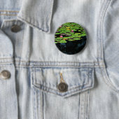 Rosa Lotus schwarz Button (Beispiel)
