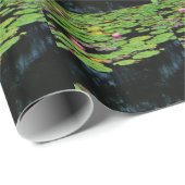 Rosa Lotus schwarz Geschenkpapier (Rolleneckpunkt)