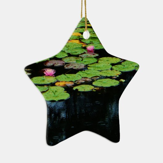 Rosa Lotus schwarz Keramikornament (Rechts)