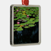 Rosa Lotus schwarz Ornament Aus Metall (Rechts)