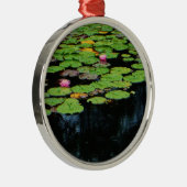 Rosa Lotus schwarz Silbernes Ornament (Rechts)