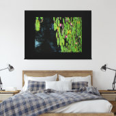 Rosa Lotus schwarzes Wasser Leinwanddruck (Insitu (Schlafzimmer))