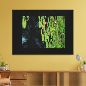 Rosa Lotus schwarzes Wasser Leinwanddruck (Insitu (Wohnzimmer))