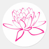 Rosa Lotus Sticker (Vorderseite)