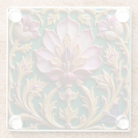 Rosa Lotus Untersetzer (Rückseite)